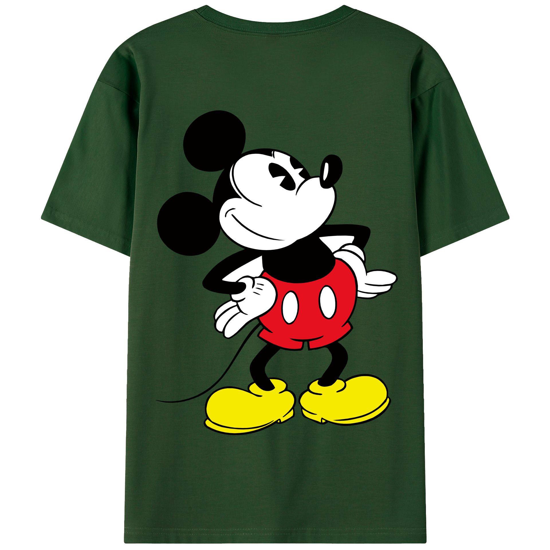 （画像用） ミッキーマウス Mickey Mouse 綿100％半袖Tシャツ（背面プリント）